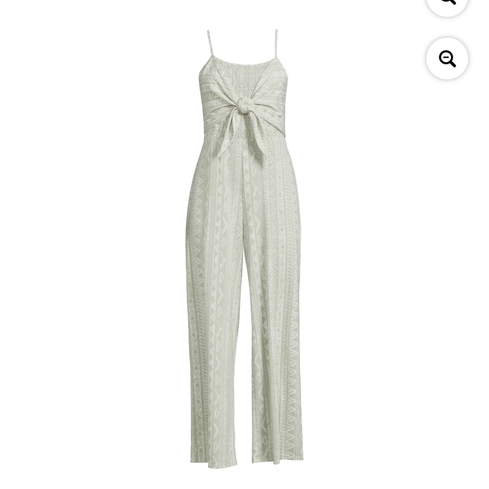 No Boundaries Women’s Diamant Tie Front Jumpsuit Size Small (3-5) NWT - Picture 5 of 7